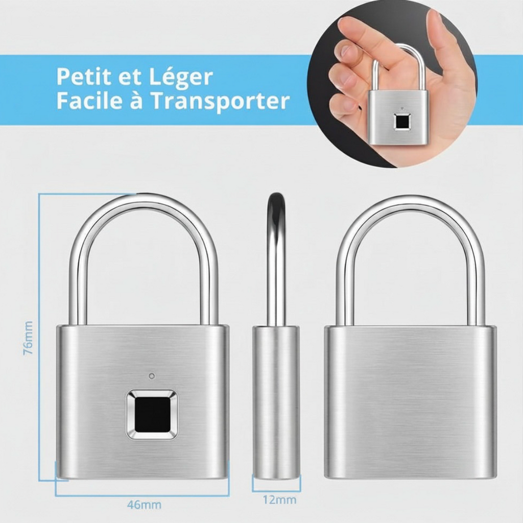 Cadenas FingerLock Pro — Argent