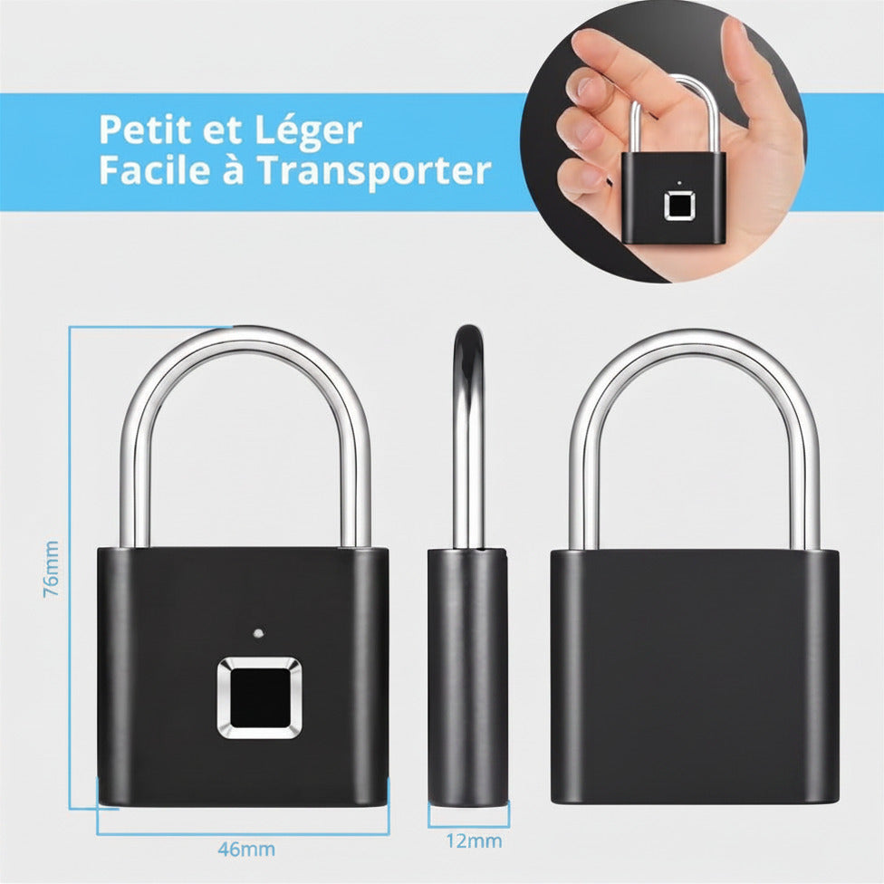 Cadenas FingerLock Pro — Noir